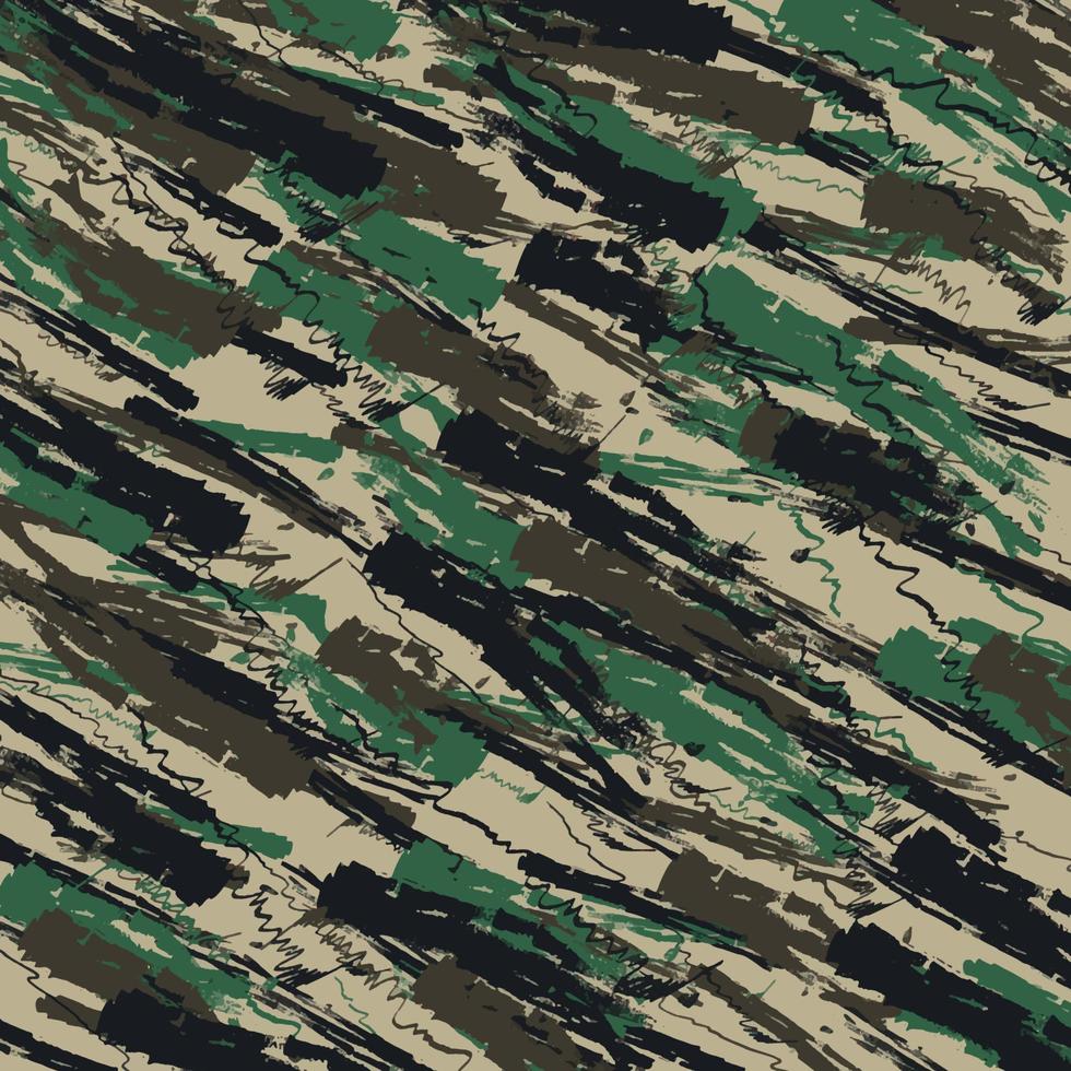 Fondo de ropa militar patrón de camuflaje selva verde cepillo urbano abstracto vector