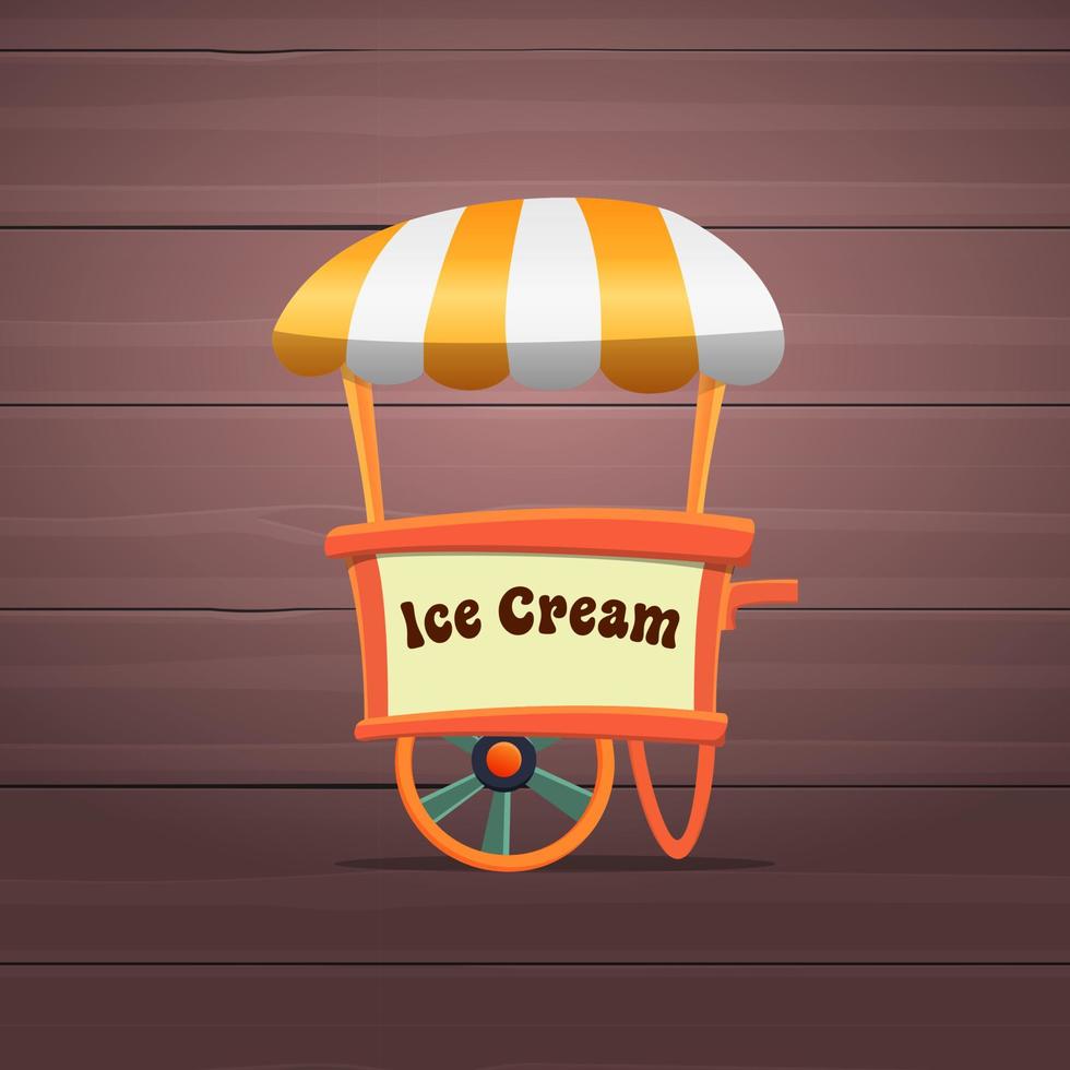 Ice Cream Cart Game Shop vector