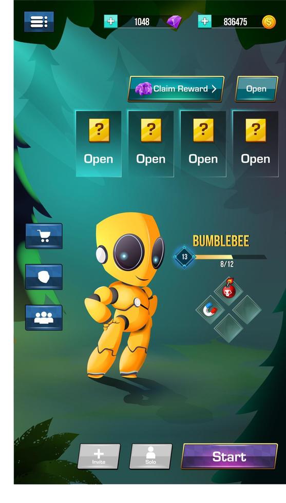 Stylize Game UI elements menu popups vector