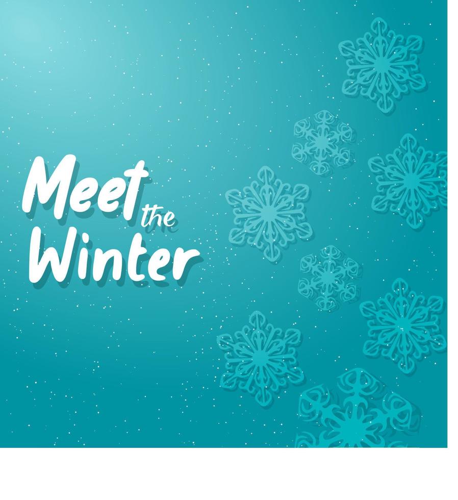 Winter sale banners Post template with snowy background vector