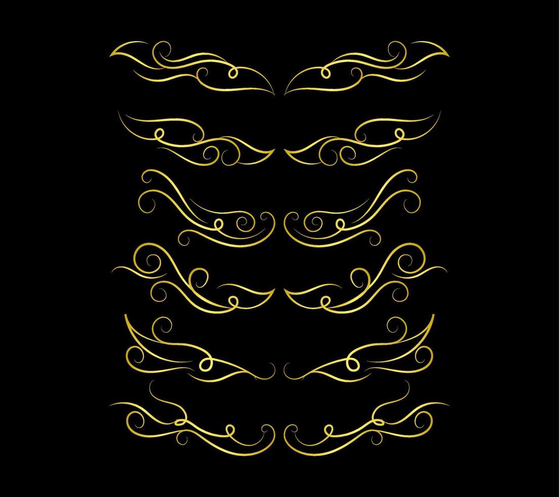 frame gold vintage element vector