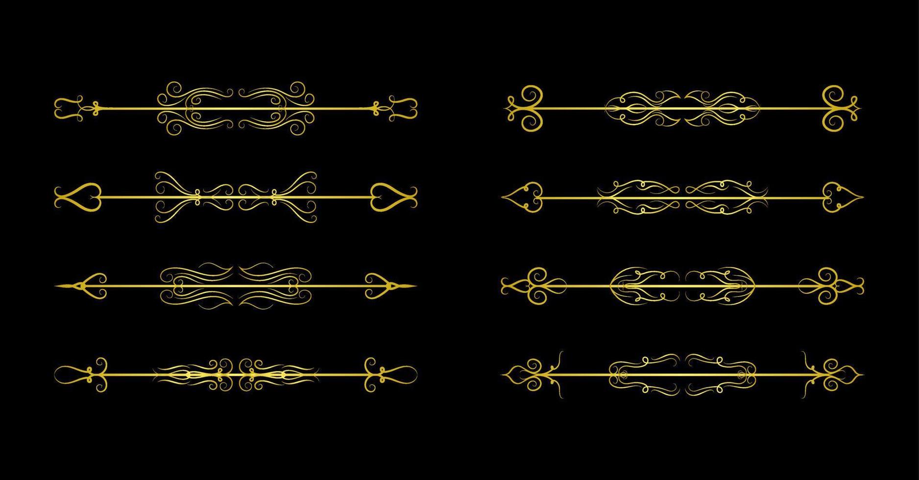 frame gold vintage element vector