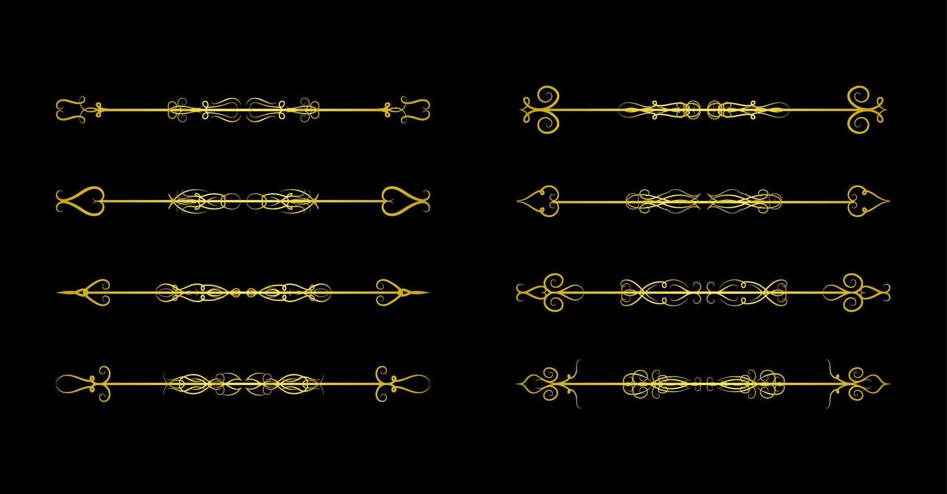 frame gold vintage element vector
