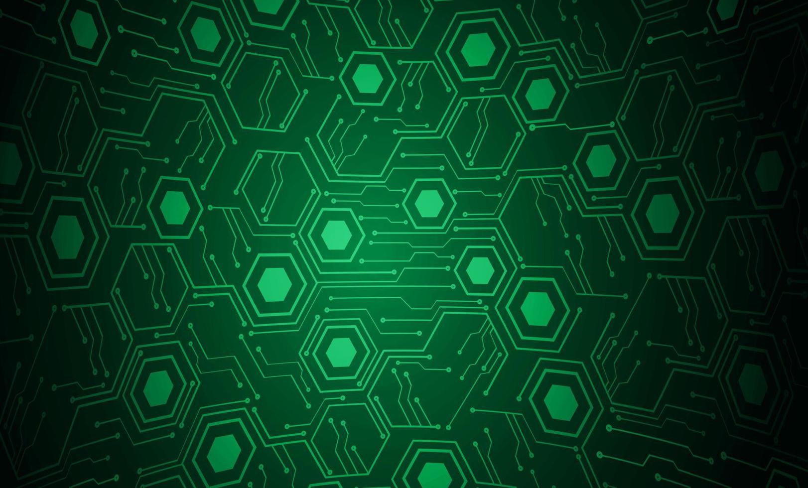 hexagon cyber circuit future technology concept background vector