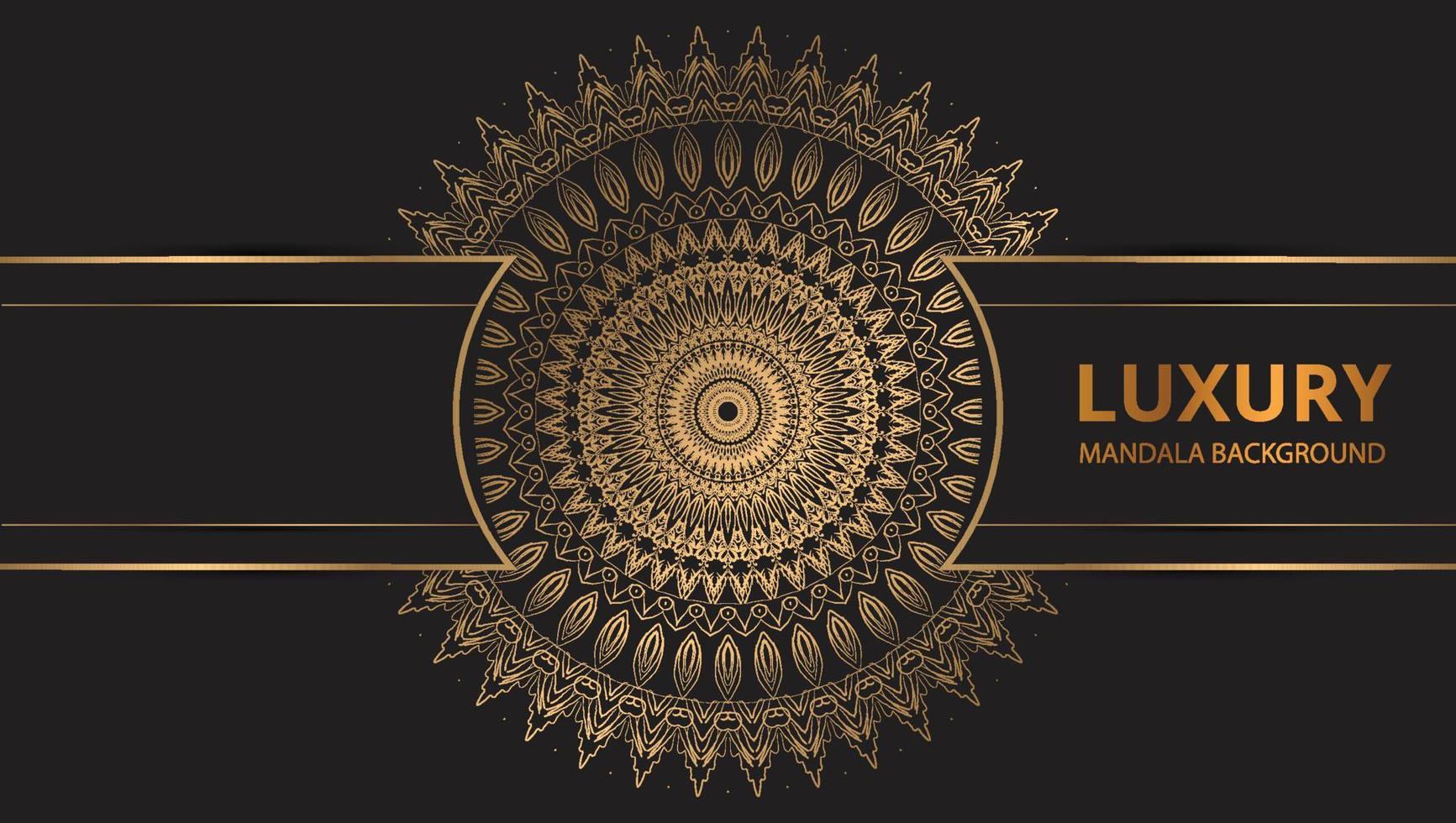 Mandala design mandala vector round luxury design golden brush text.