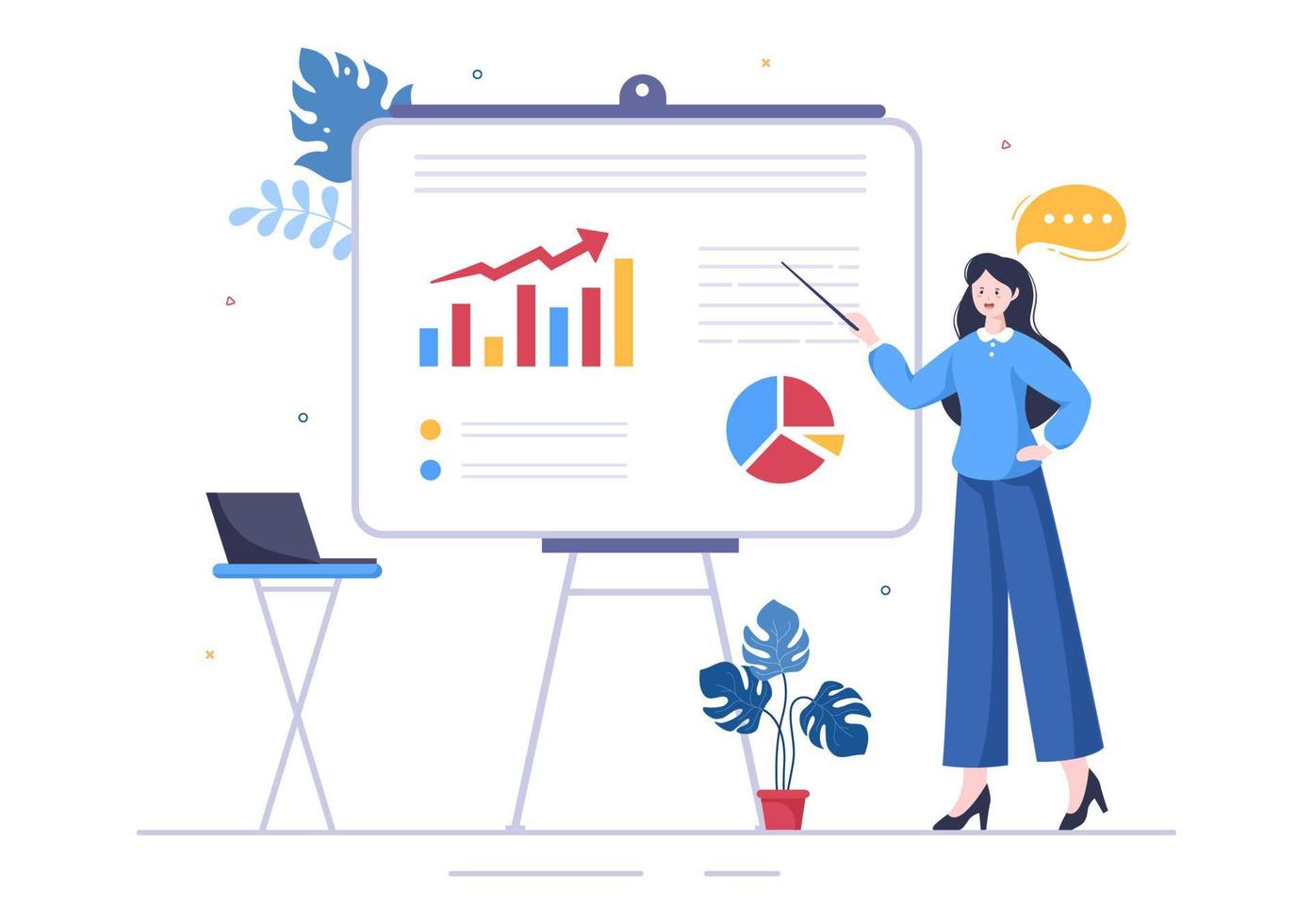 Ilustración de vector de dibujos animados de planificación de marketing de presentación. plan de negocios de estrategia y reunión de negocios para llevar a cabo el nuevo concepto de proyecto 4251149 Vector Ilustración de vector de dibujos animados de planificación de marketing de presentación. plan de negocios de estrategia y reunión de negocios para llevar a cabo el nuevo concepto de proyecto 4251149 Vector