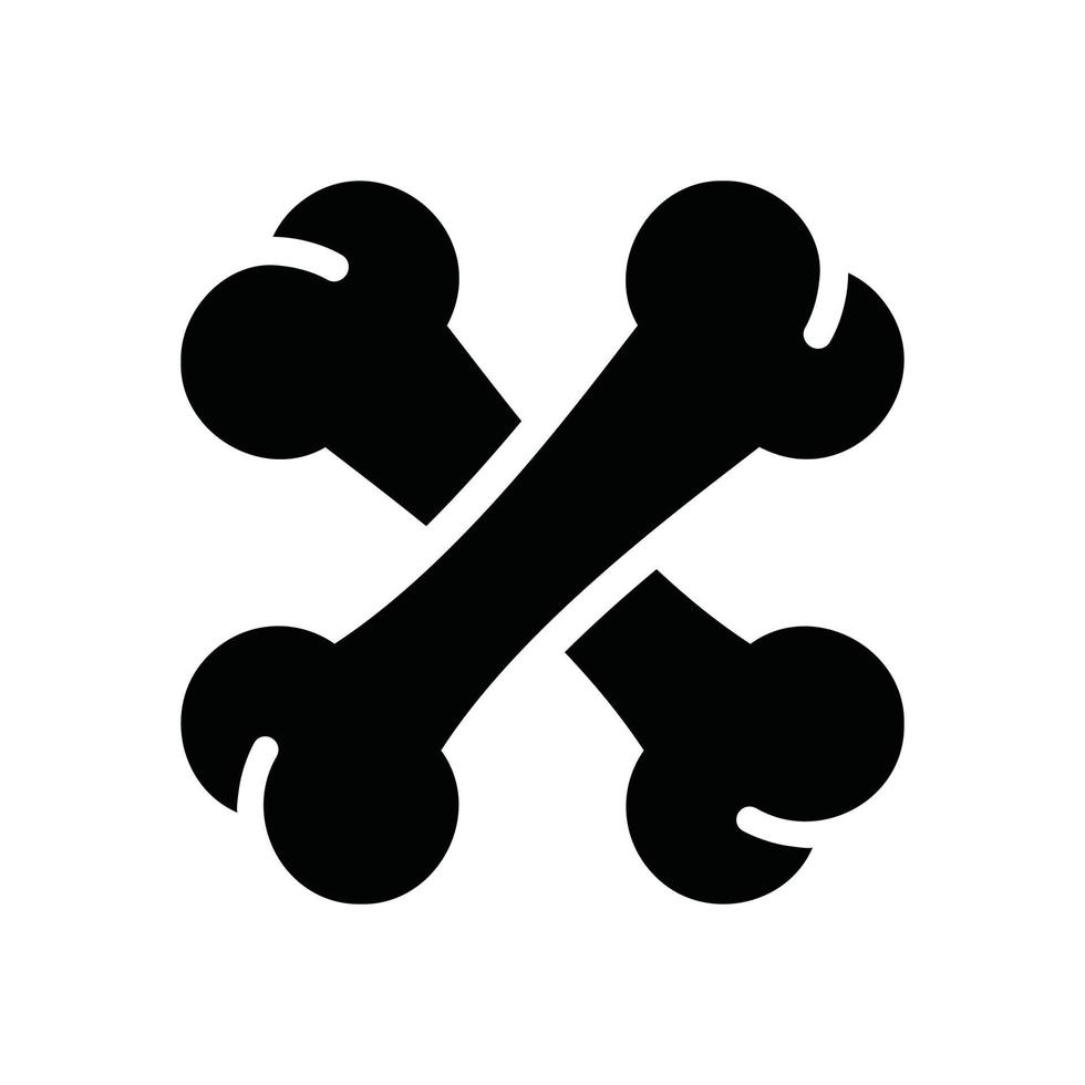 bones glyph icon vector