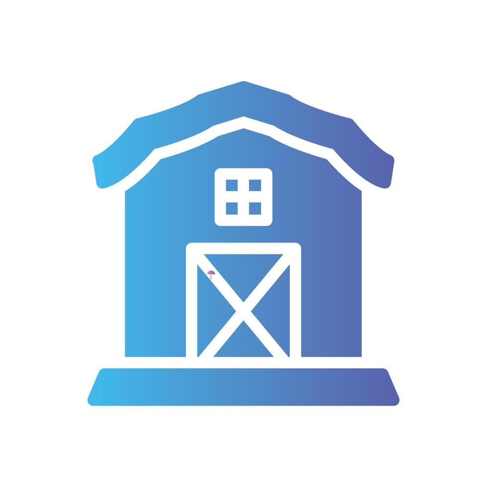 farm house gradient icon vector