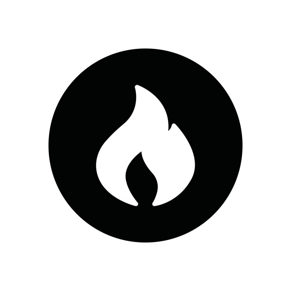 flame glyph icon vector