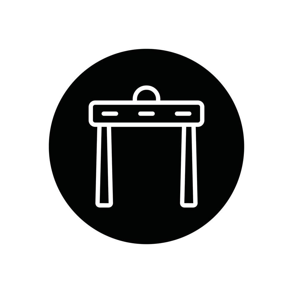 metal detector museum glyph icon vector