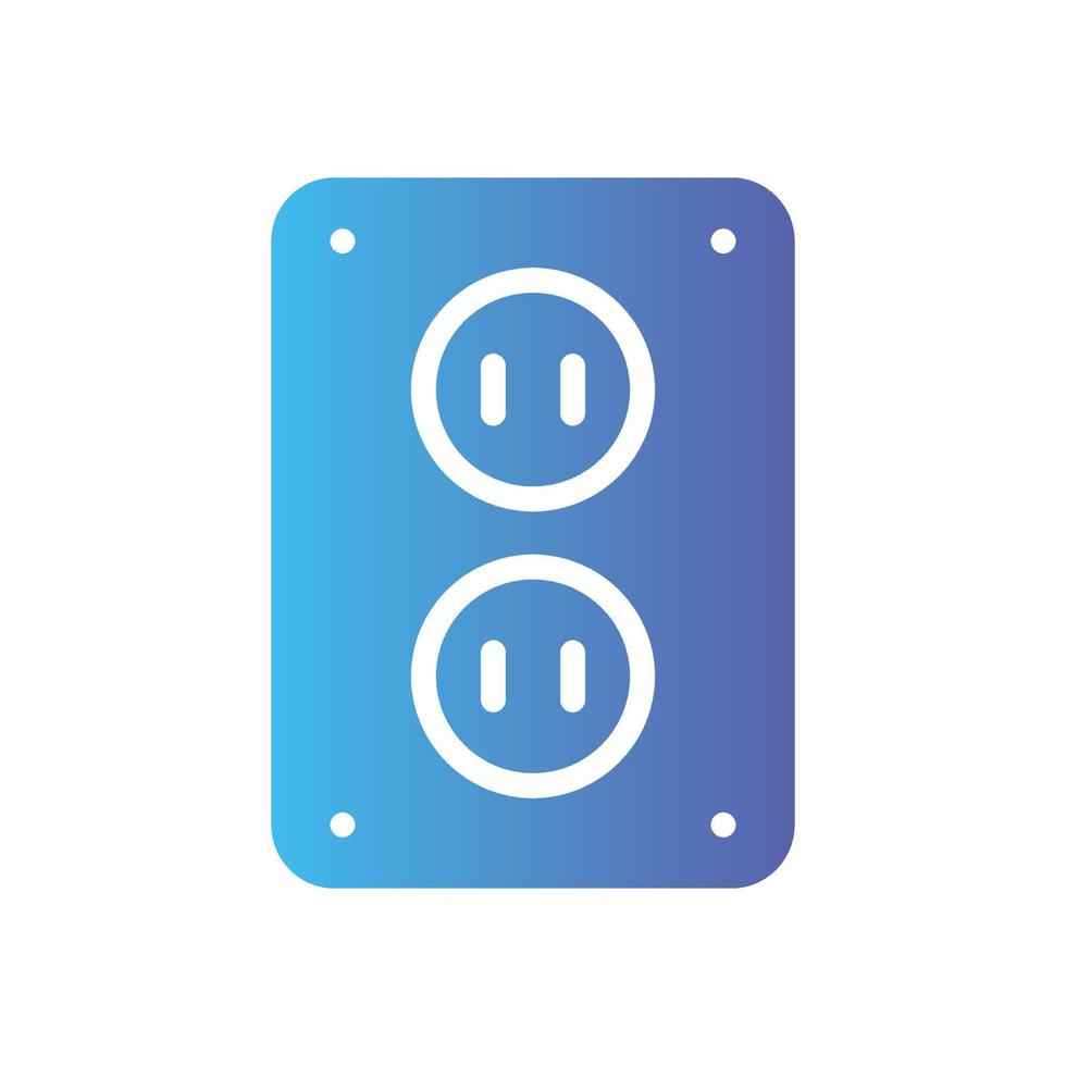 power strip gradient icon vector