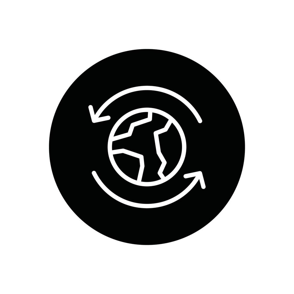 reload world glyph icon vector