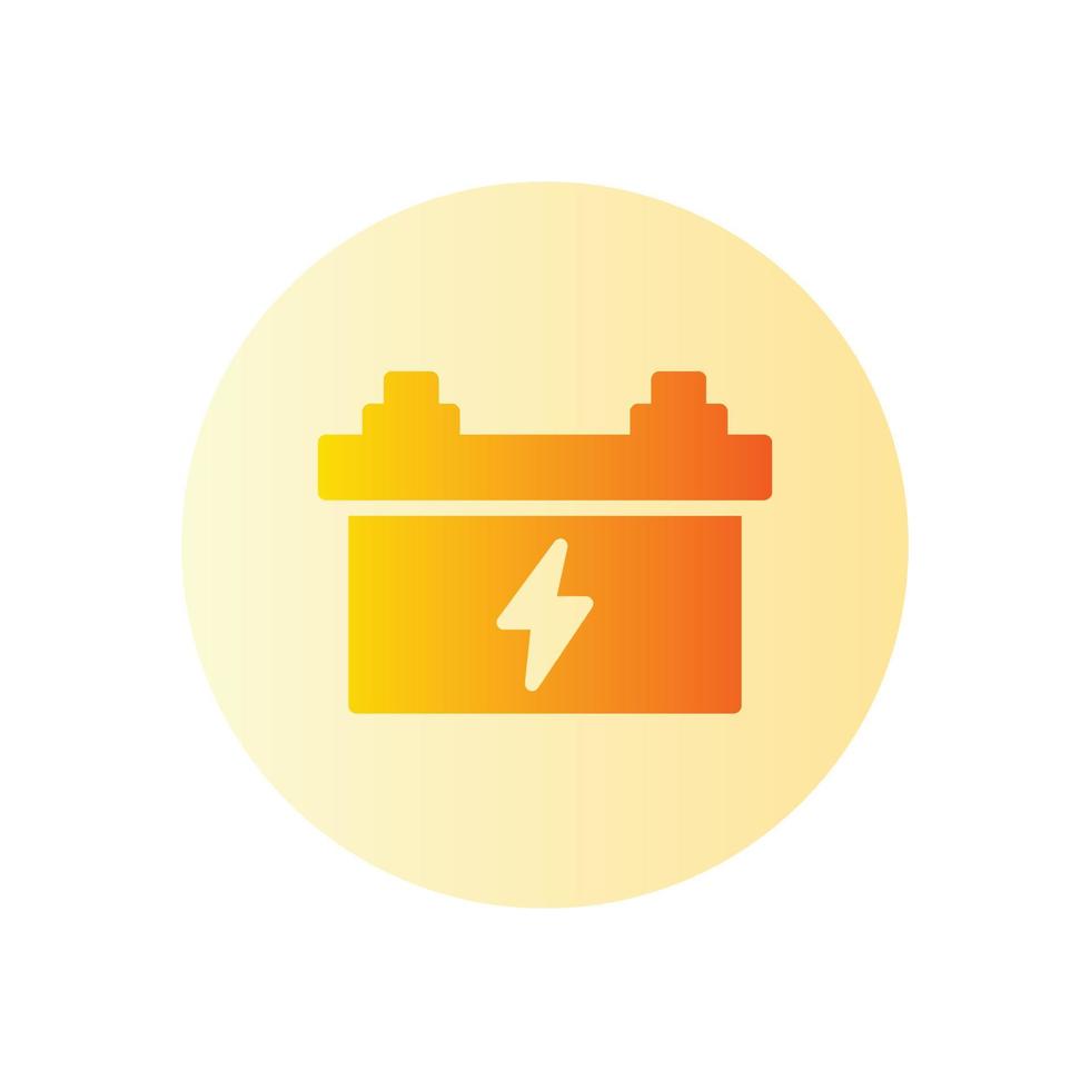 Car Battery gradient icon vector