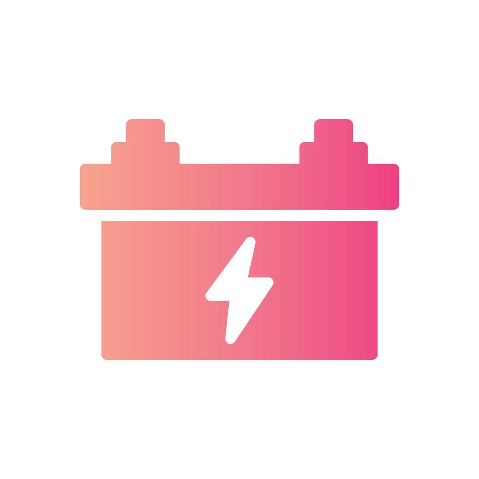 Car Battery gradient icon vector