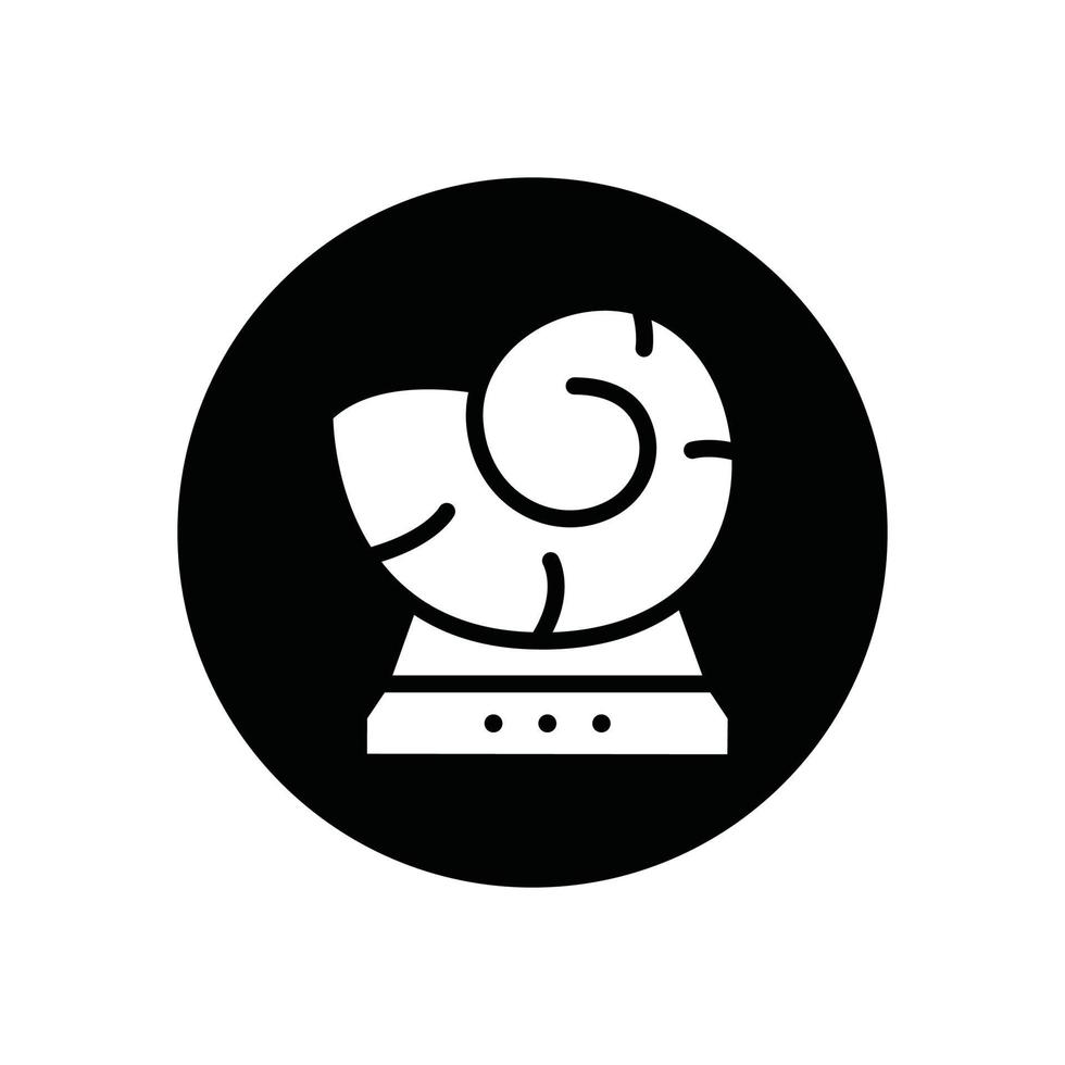 fossil glyph icon vector