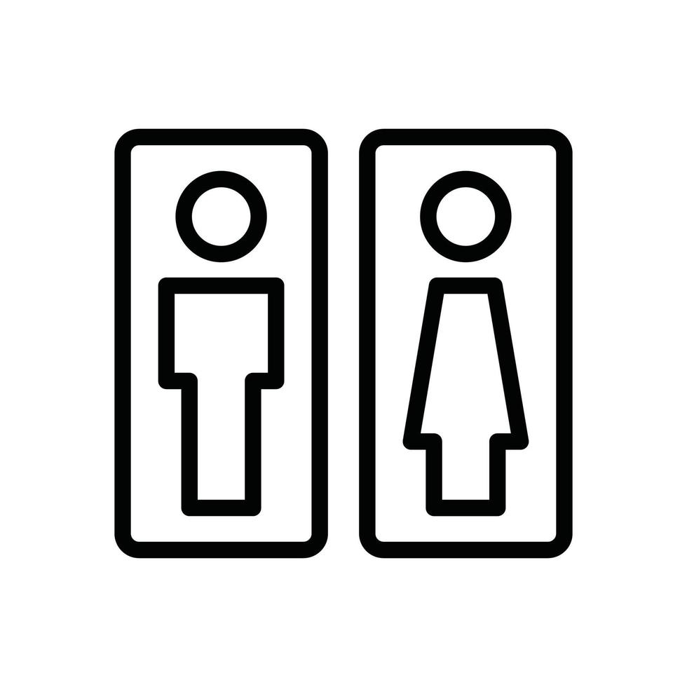 toilet line icon vector