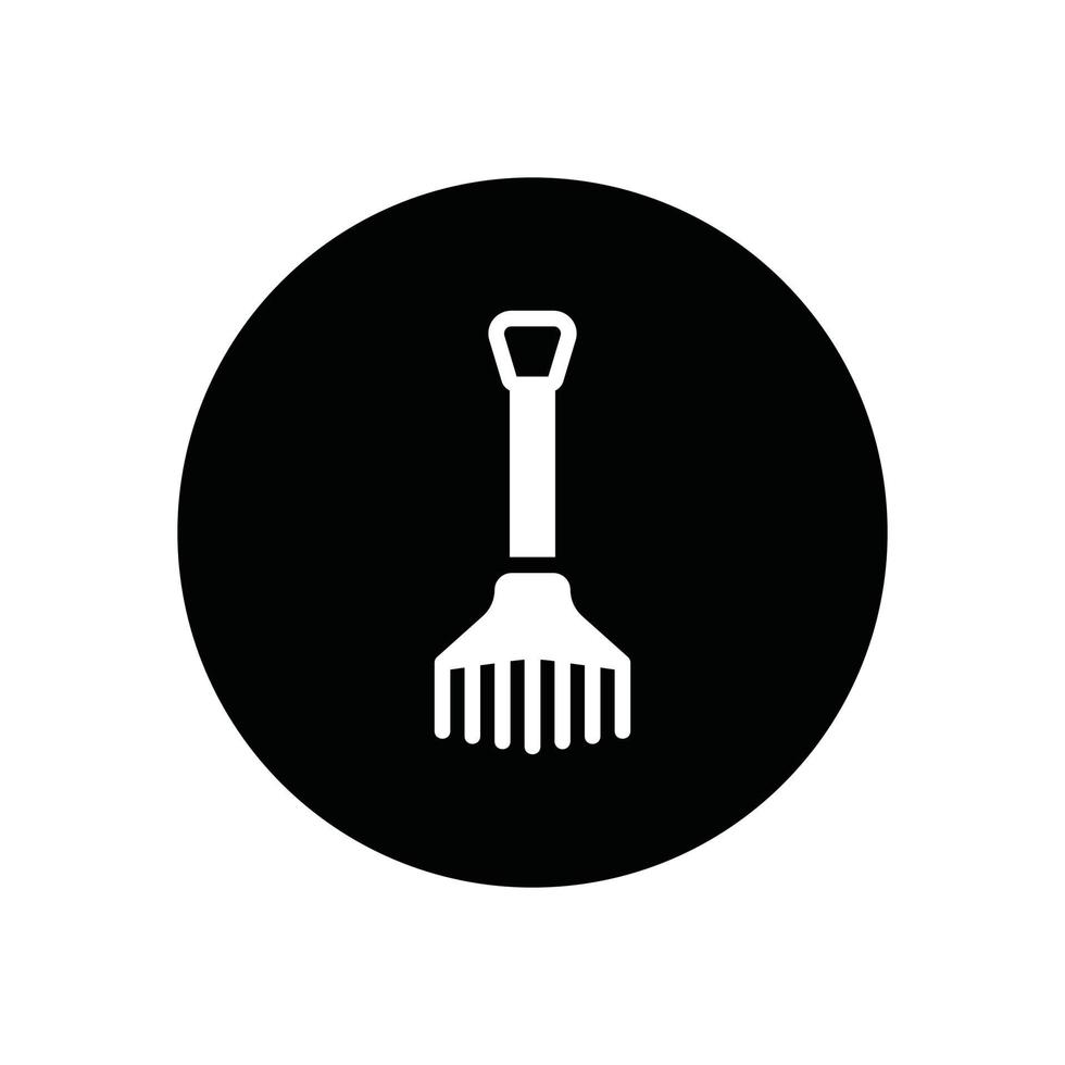 rake glyph icon vector