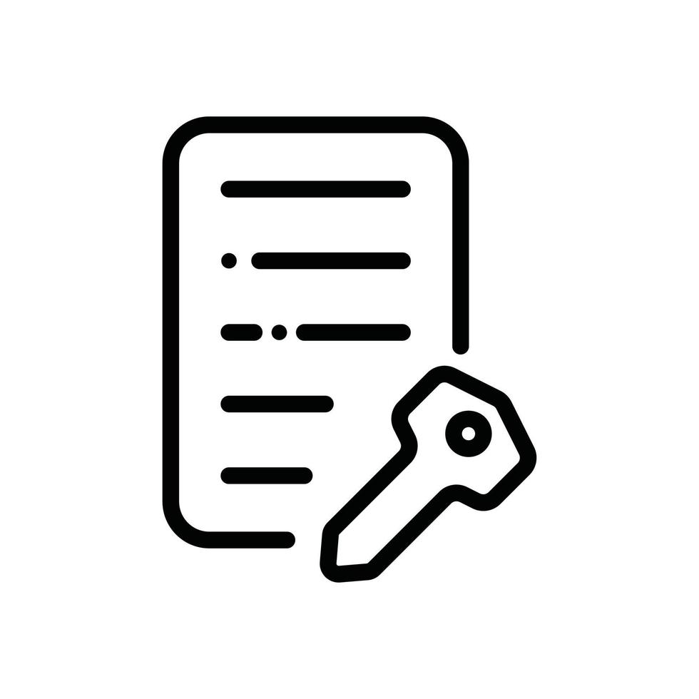 contract bitcoin line icon vector