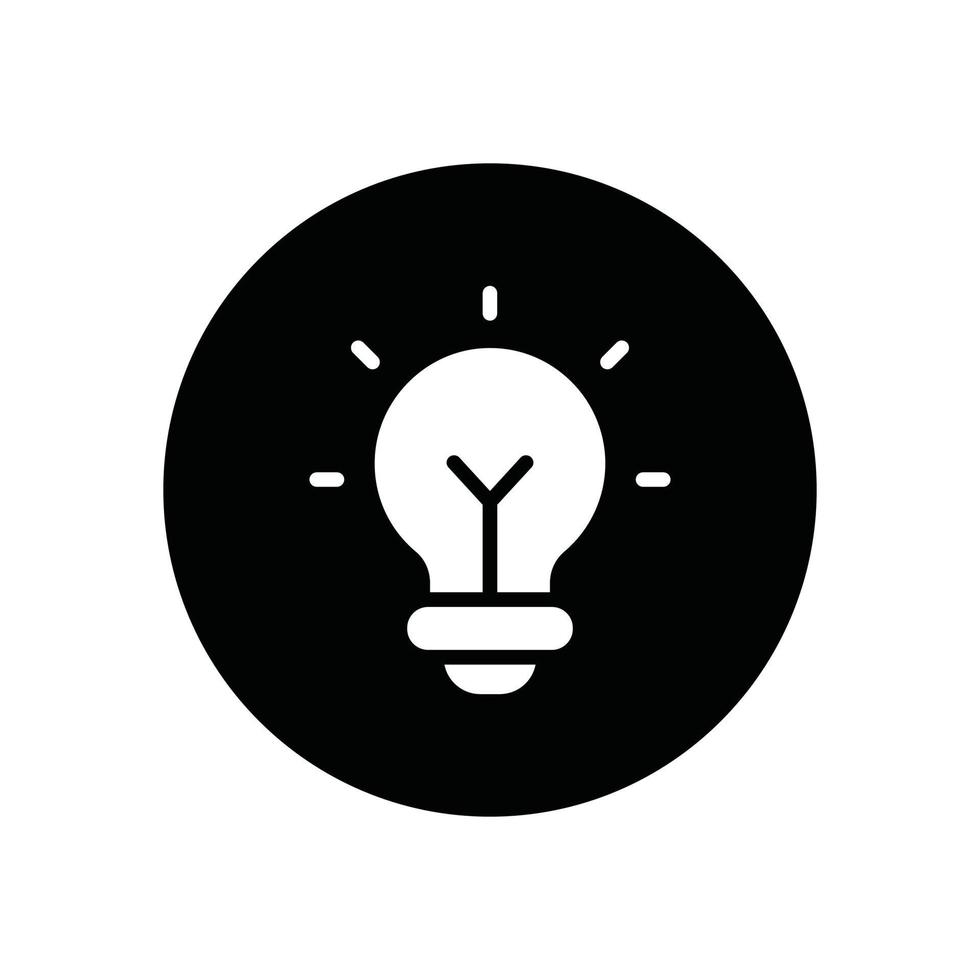 led bulb glyph icon vector