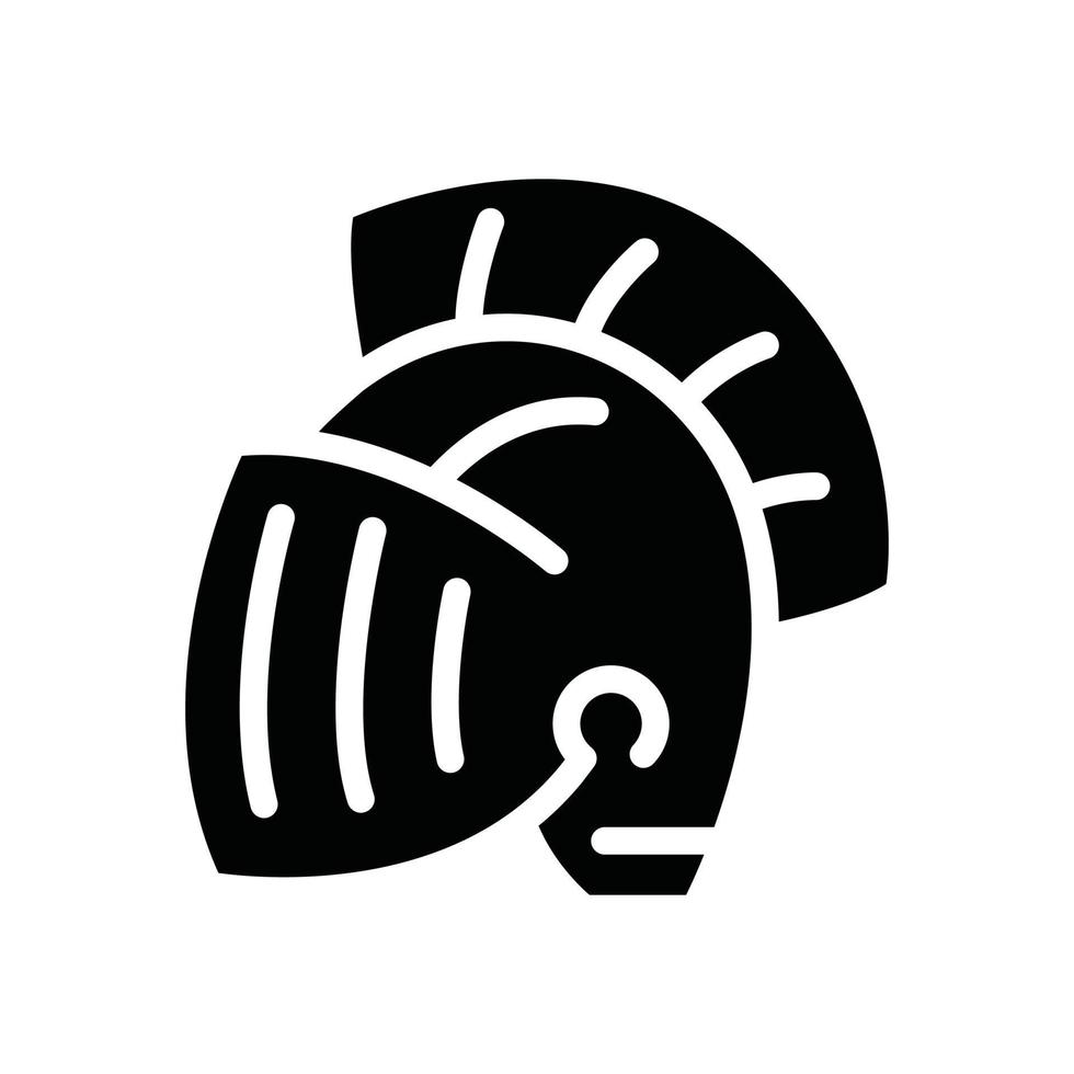 helmet glyph icon vector