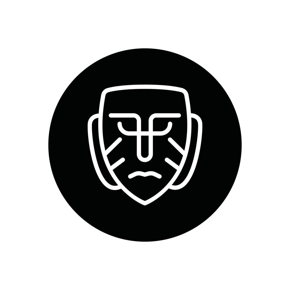 mask glyph icon vector