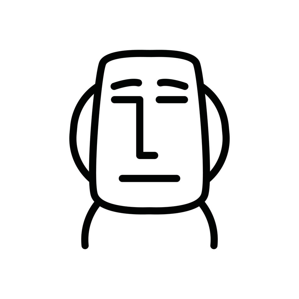 moai line icon vector