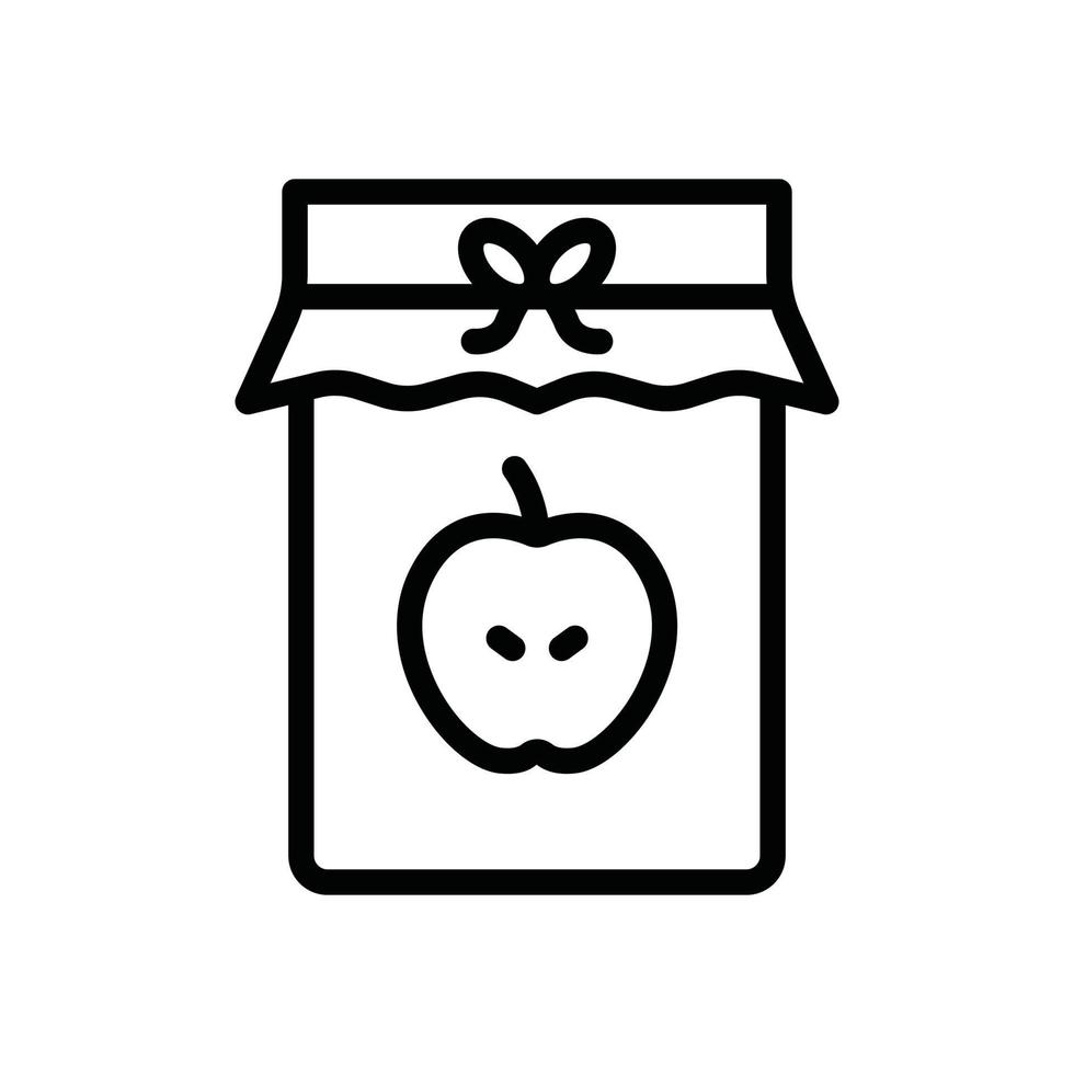 apple jam line icon vector