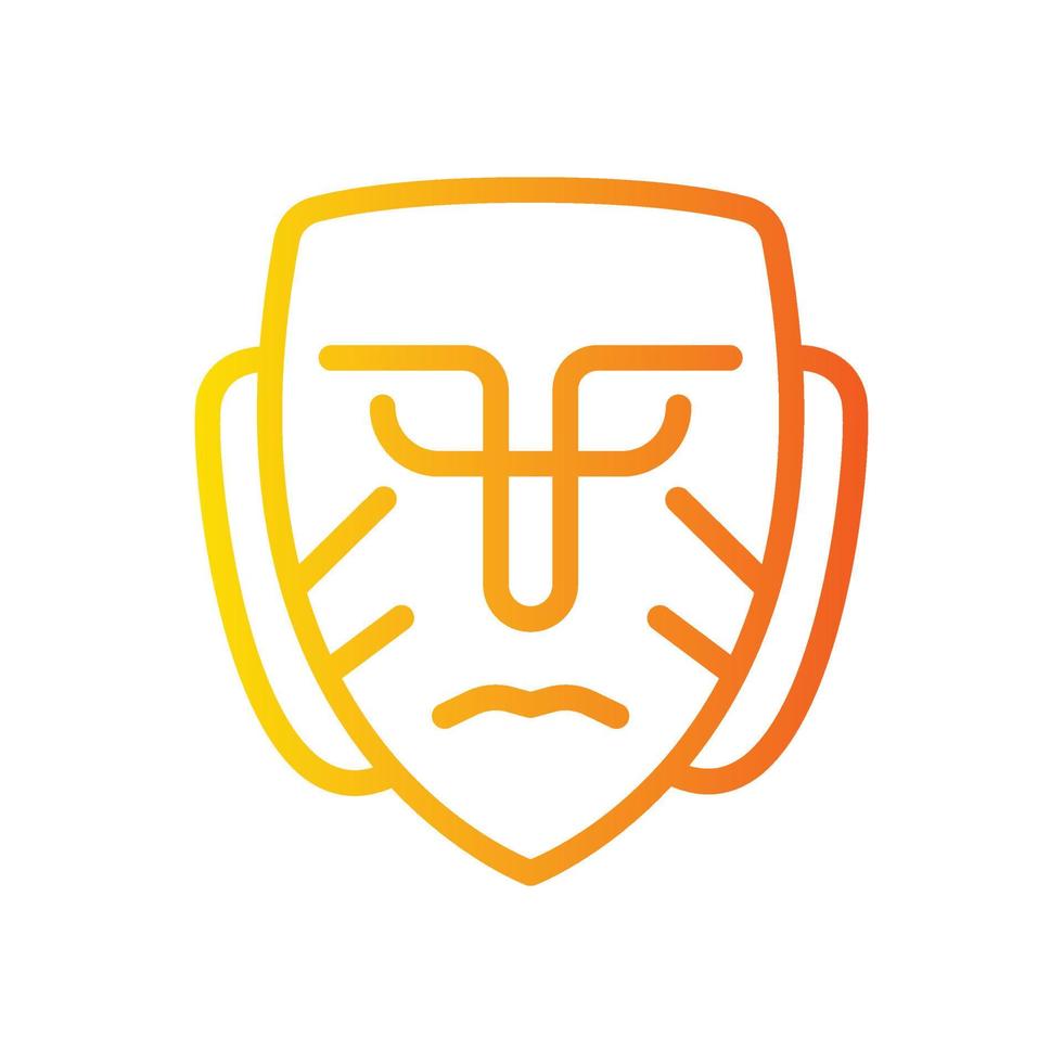 mask gradient icon vector