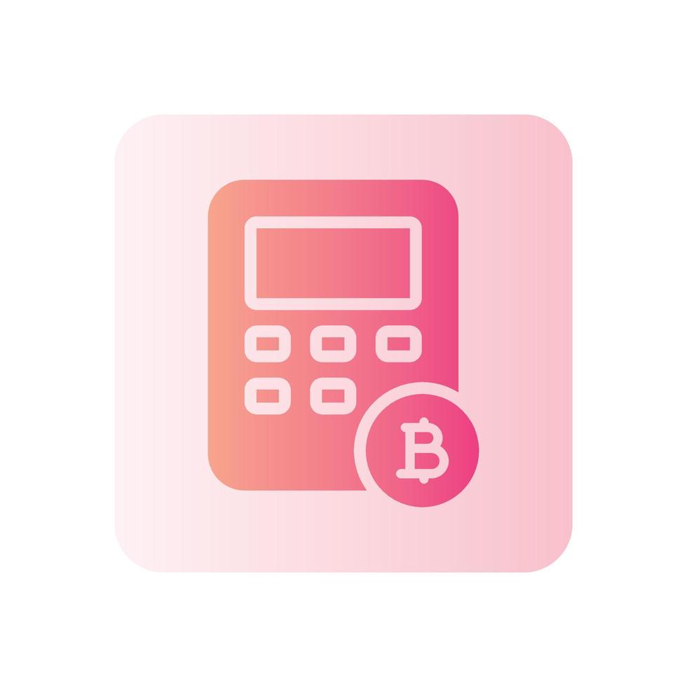 bitcoin calculate gradient icon vector