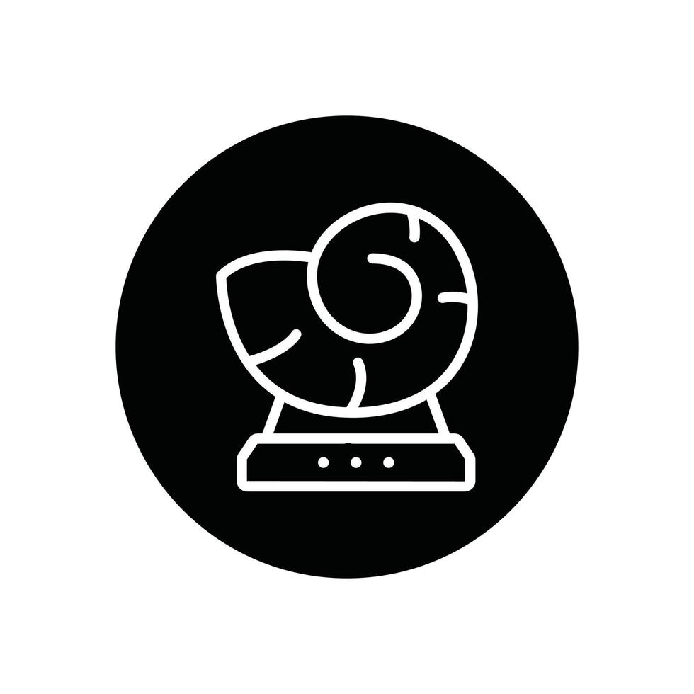 fossil glyph icon vector