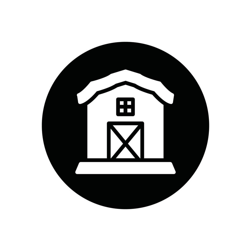 farm house glyph icon vector