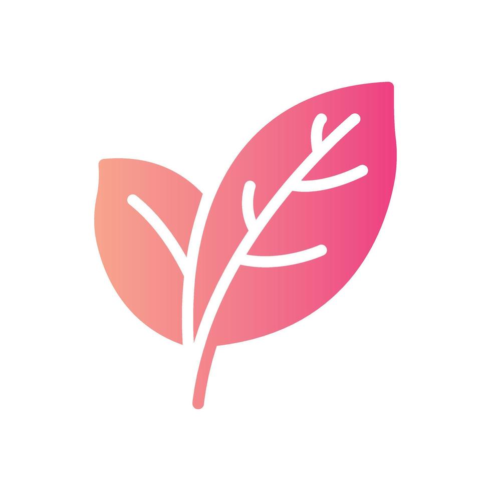 leaves gradient icon vector
