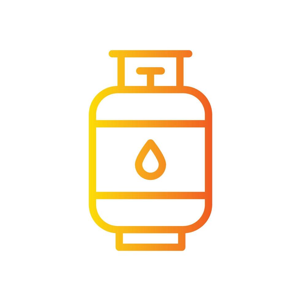 gas cylinder gradient icon vector