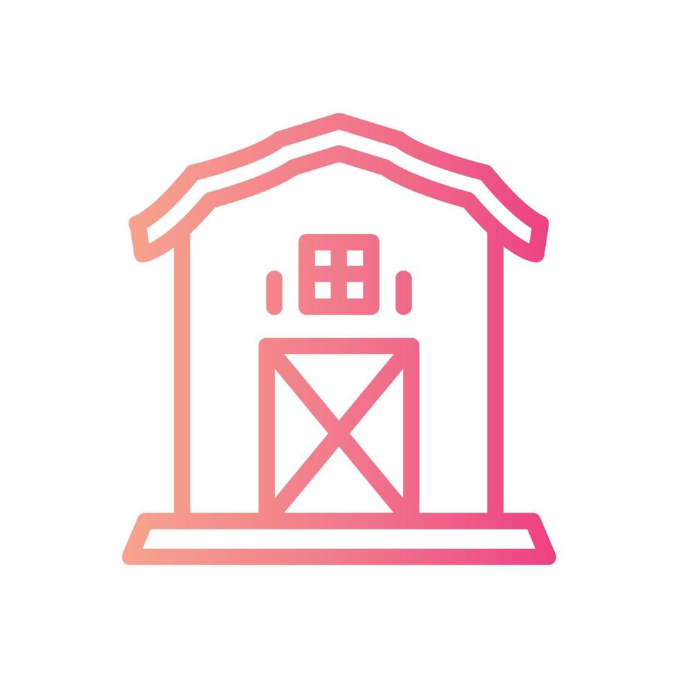 farm house gradient icon vector