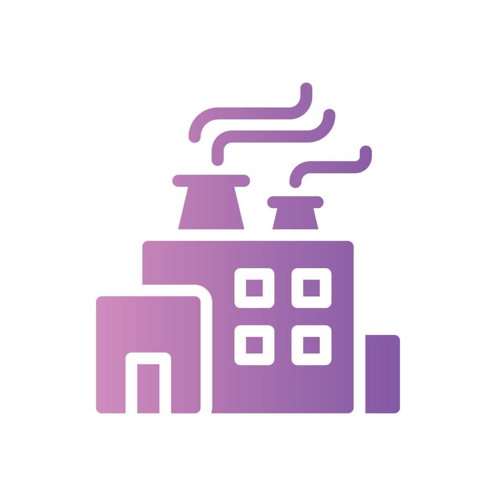 factory gradient icon vector