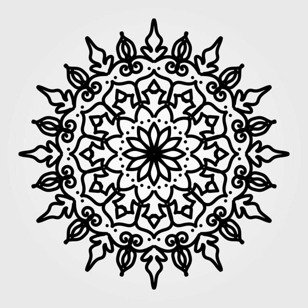 Circular pattern mandala art decoration elements vector