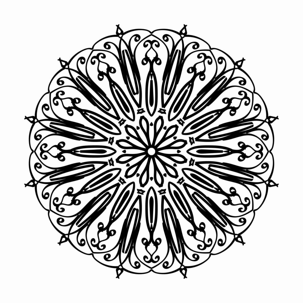 Vector round abstract circle. Mandala style.