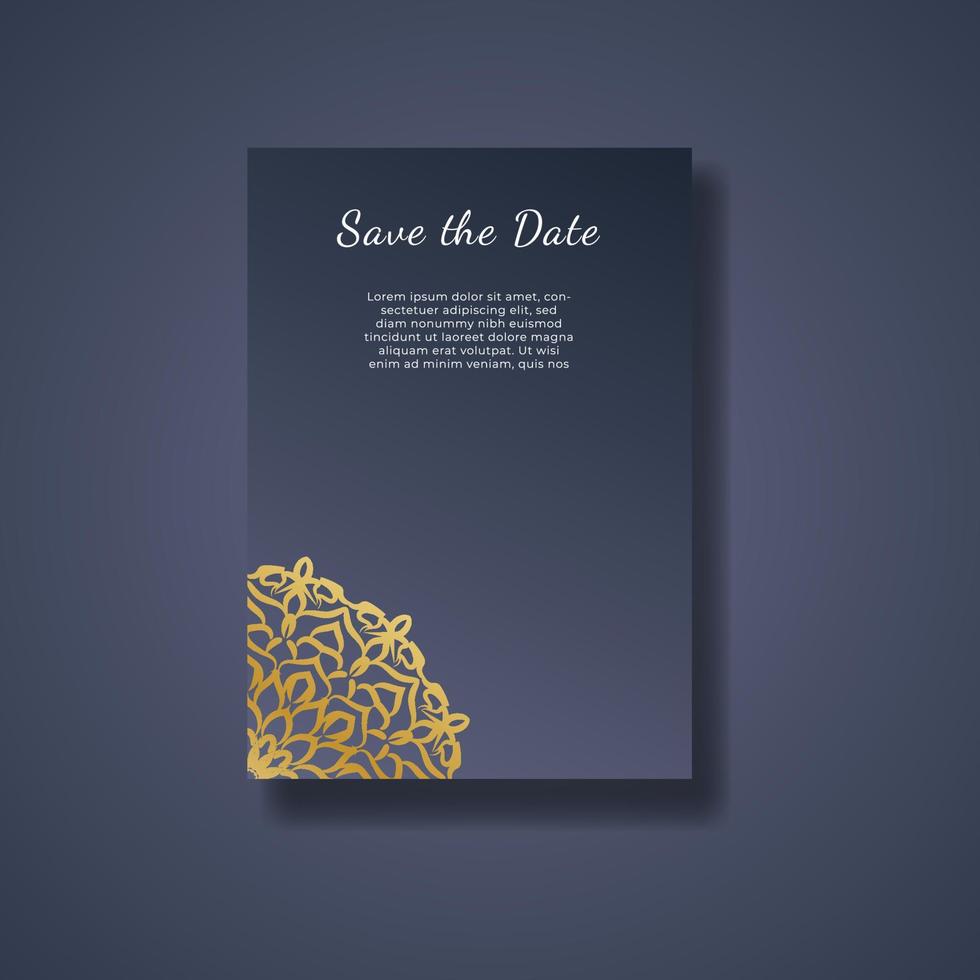Vintage delicate greeting invitation card template design with flowers vector
