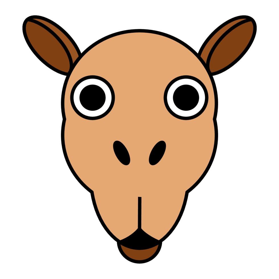 Cute cartoon Camel Face.vector illustration vector