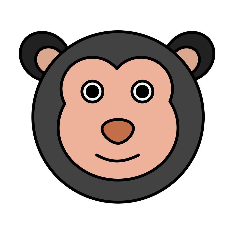 Cute cartoon Monkey Face.vector illustration vector