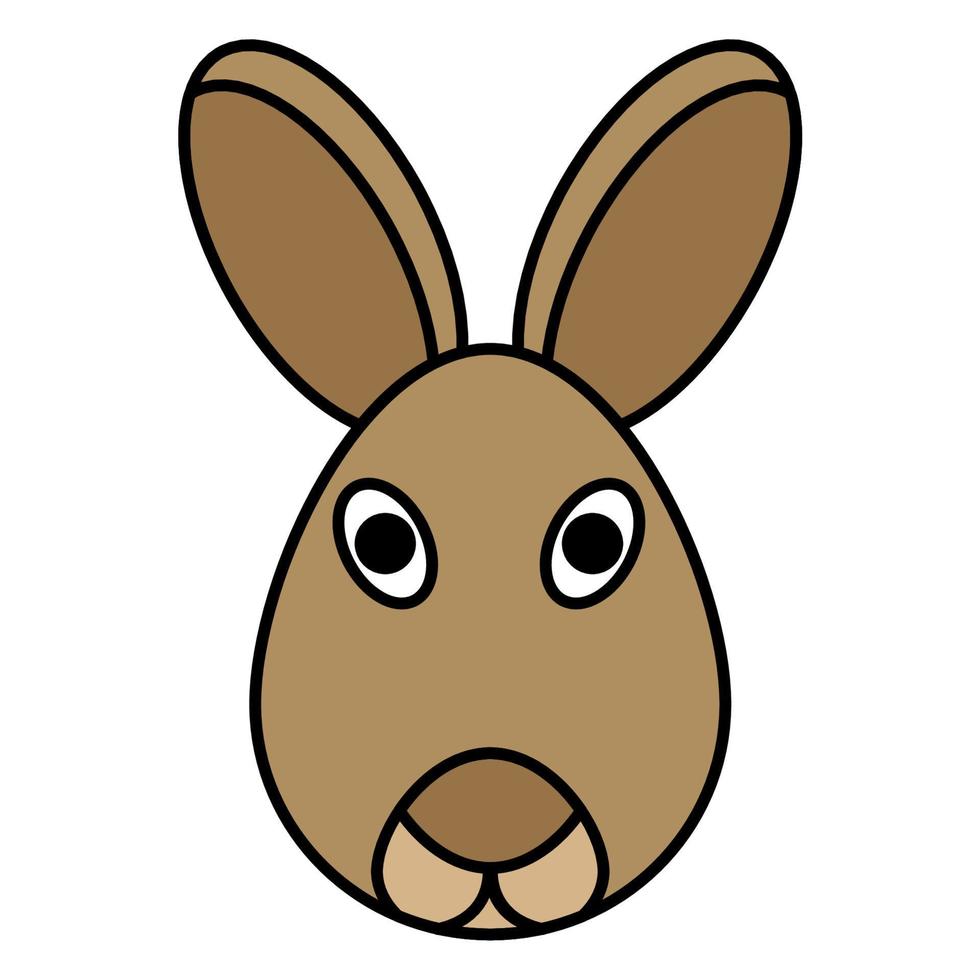 Cute cartoon Rabbit Face.vector illustration vector