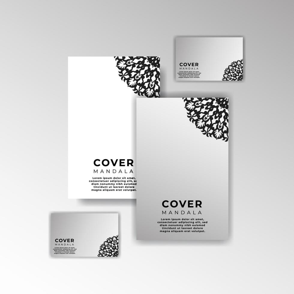 cover template with mandala flower vector