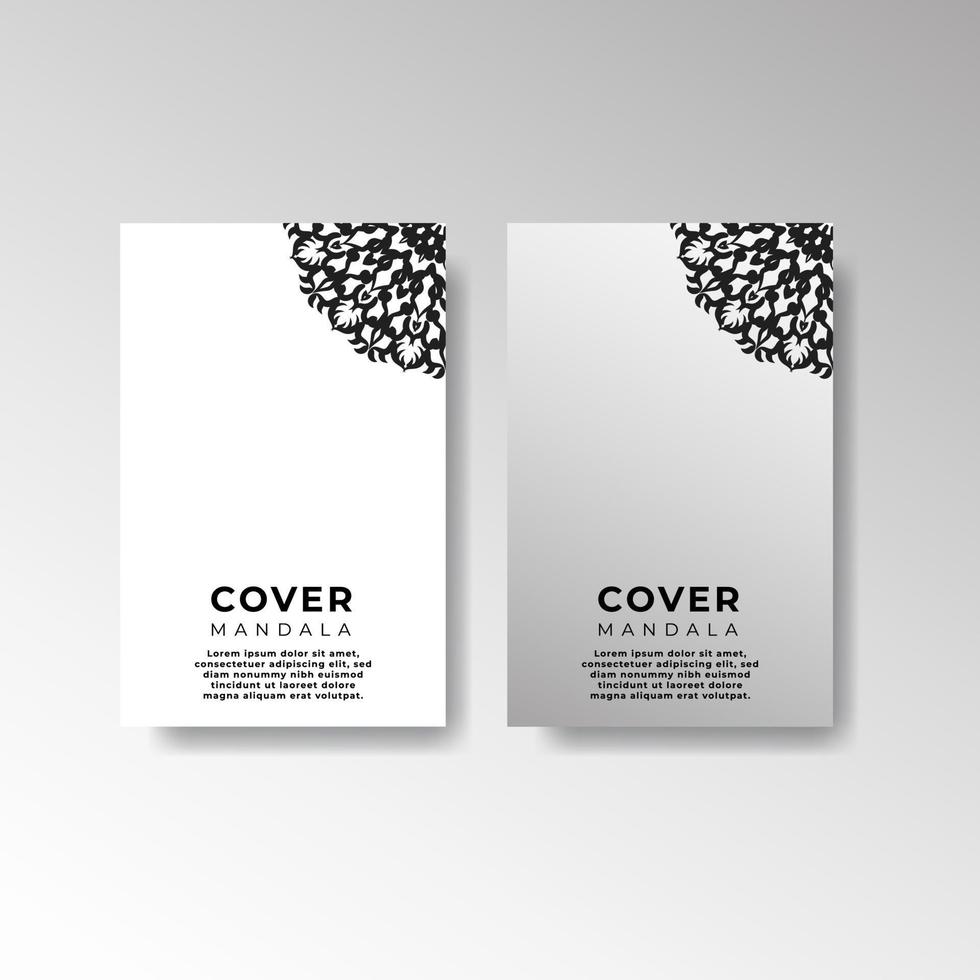 cover template with mandala flower vector
