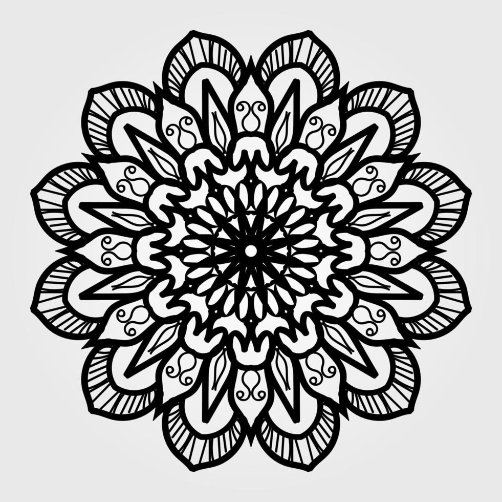 Circular pattern mandala art decoration elements vector