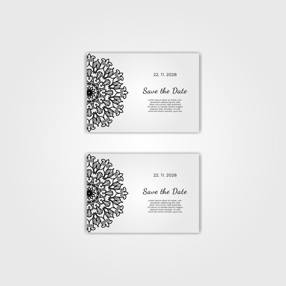 Vintage delicate greeting invitation card template design with flowers vector