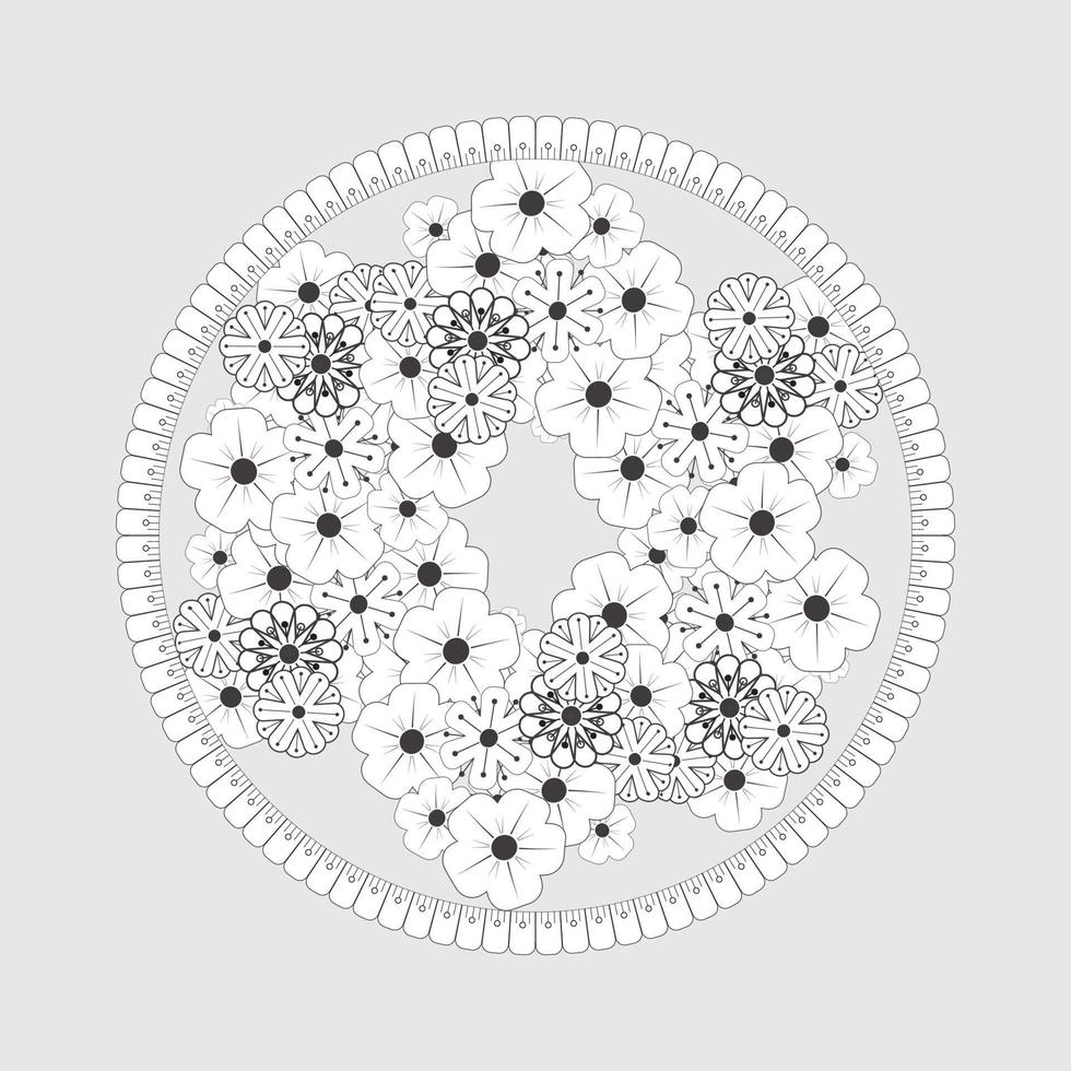 Vector round abstract circle. Luxury Mandala style.