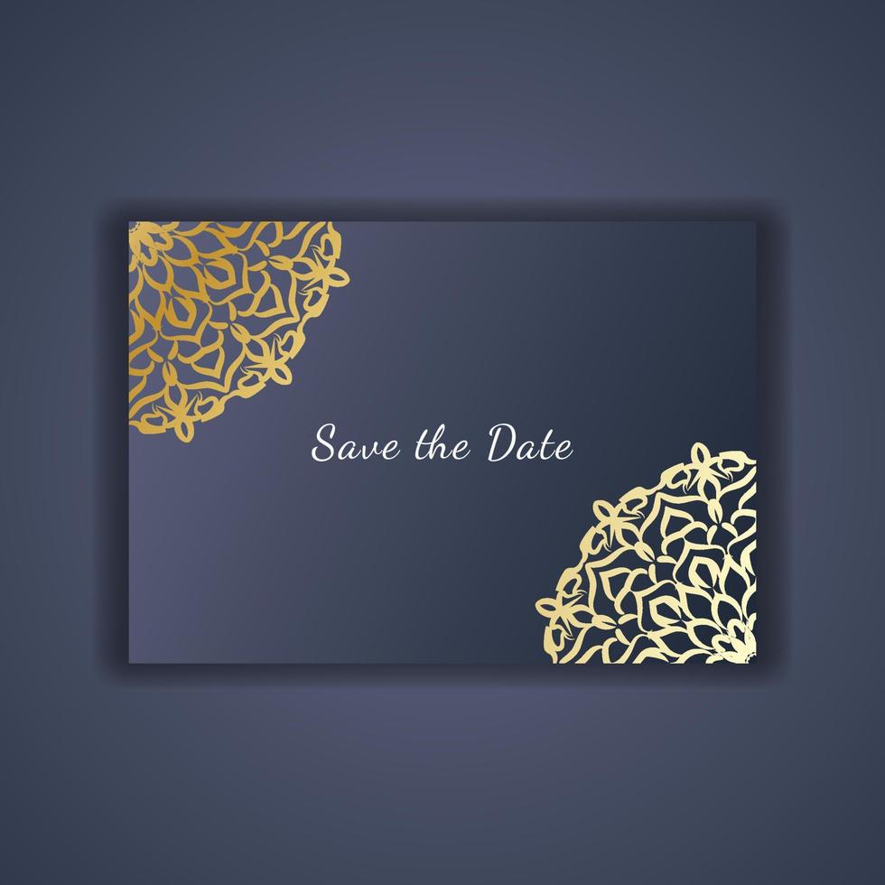 Vintage delicate greeting invitation card template design with flowers vector