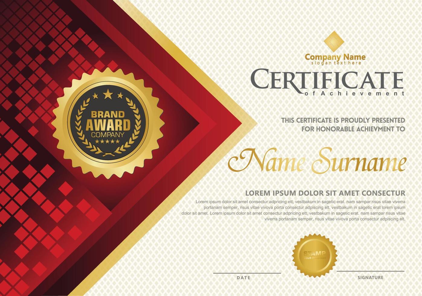 Modern certificate template vector