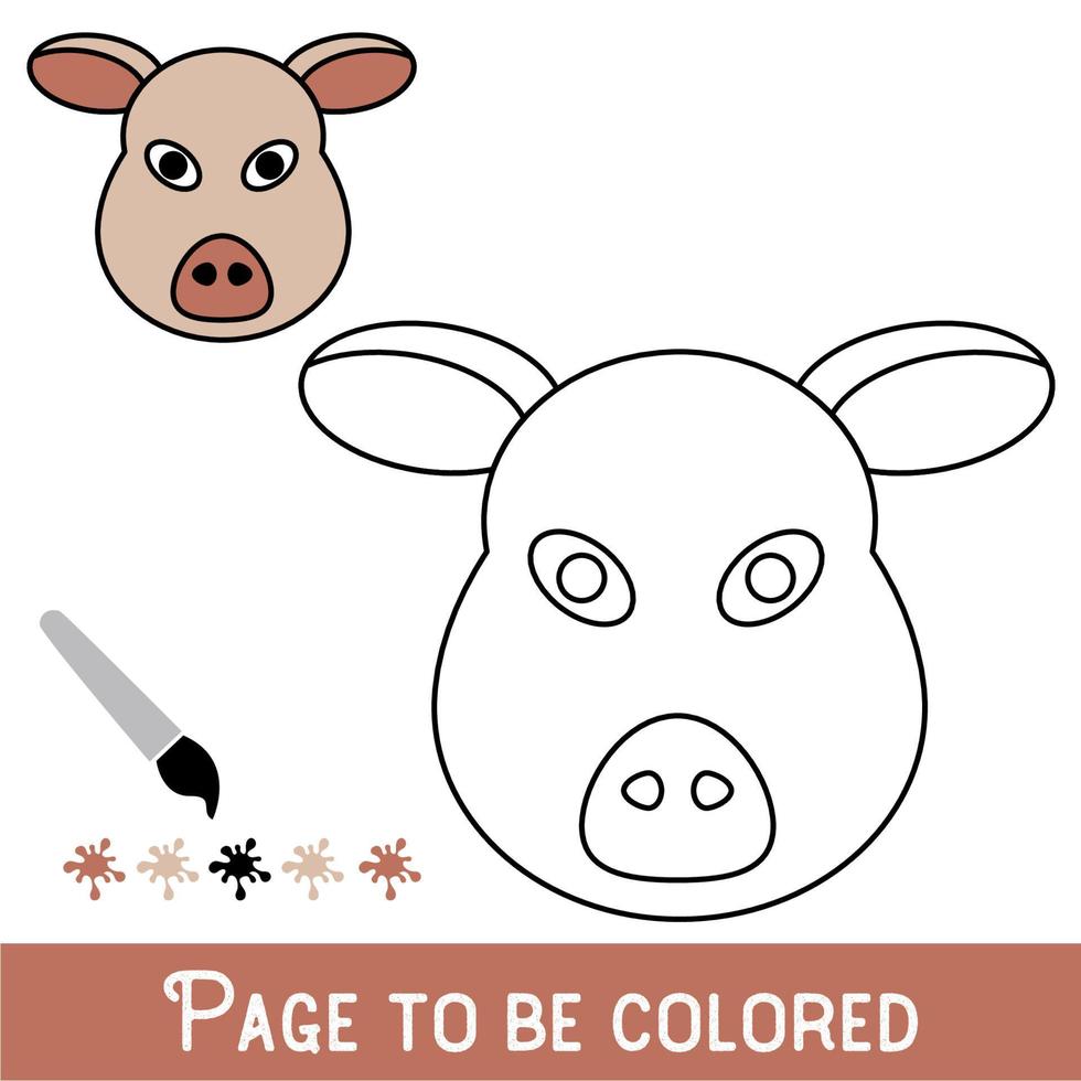 cara de cerdo divertida para colorear, el libro para colorear para niños en edad preescolar con un nivel de juego educativo fácil. 4253757 Vector en Vecteezy cara de cerdo divertida para colorear, el libro para colorear para niños en edad preescolar con un nivel de juego educativo fácil. 4253757 Vector en Vecteezy
