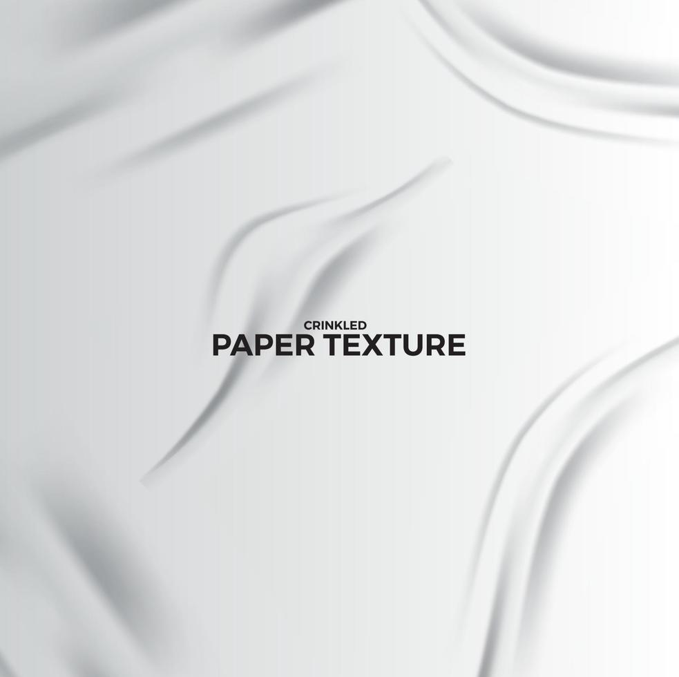 Grunge wrinkled white color paper textured background vector